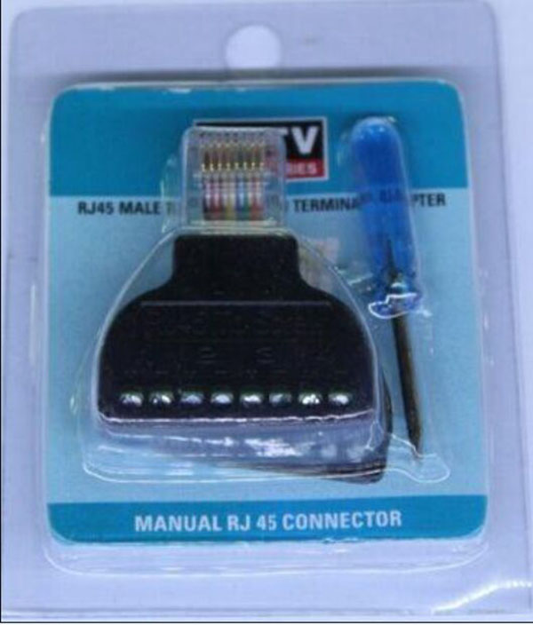 Male RJ45 to screw terminals