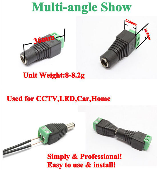 5.5 2.1mm DC female connector