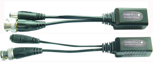 Surge-Protected Pair HD-CVI/TVI Passive Balun - Video, Power: Coax to RJ45