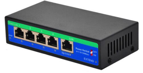 52V Passive 4 and 1 4 Port POE Switch External