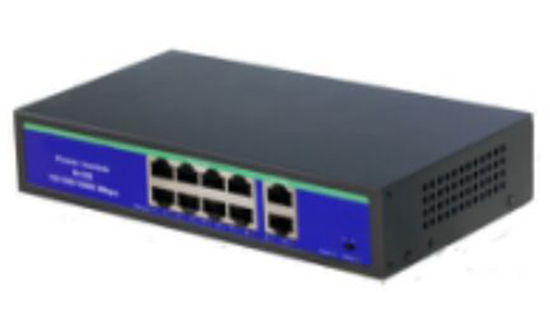 52V Passive 8 and 2  Giga 8 Port POE Switch Built-in